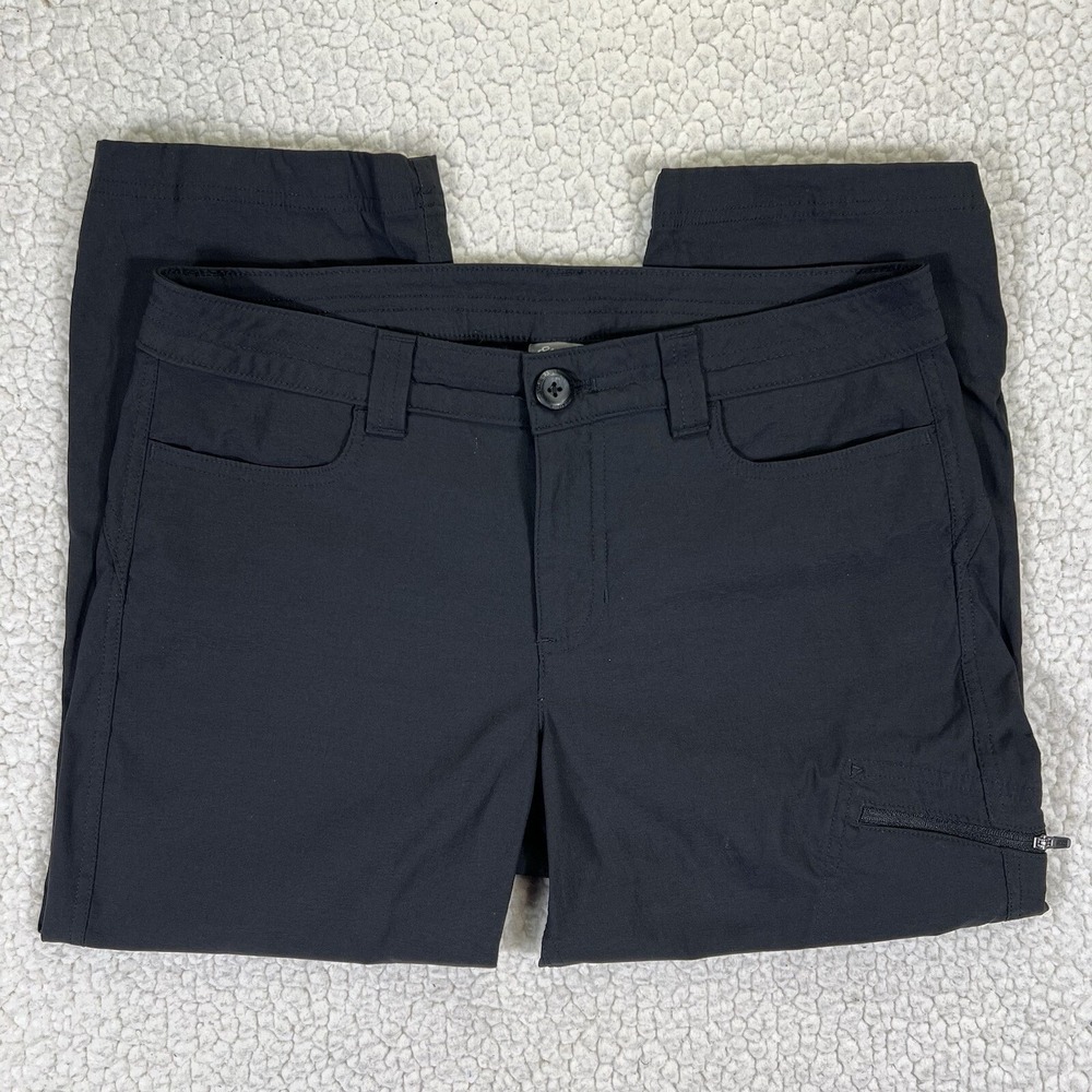 Eddie Bauer Pants Women's 8 (Actual 30x20) Black Capri Stretch Cargo Hiking